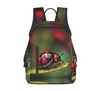YQxwJL Unicorns Pink Print Lightweight Backpack,Travel Bookbag College Bag,Laptop Backpack for Men Women, Red Ladybug Dasisy, One Size