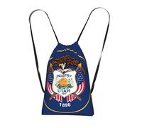 YQxwJL Utah Flag Print Drawstring Backpack Bags, String Backpack Cinch Sack Bags For Trip Beach For Daily Use