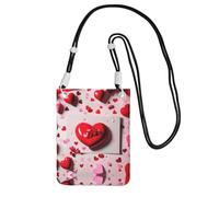 YQxwJL Valentine'S Day Print Sling Bag For Men Women, Casual Mini Phone Purses, Anti-Theft Phone Bag, For Hiking Travel, Black, One Size