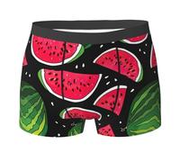 YQxwJL Watermelon Print Essentials Mens Underwear Boxer Briefs, Comfortable And Soft Underwear Elasticity Mens Shorts Black