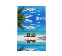 YQxwJL White Beach Tropical Sea Print kitchen Towels Dish Cloths, Towels Waffle Weave Ultra Soft Absorbent Quick Drying, 41x66 Cm