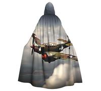 YQxwJL World War 2 Aircraft Airplane 2-Standard-Scale-2_00x Print Carnival Cape Robe Cloak, Sorcerer Hooded Cloak, For Adults Halloween Cosplay Costumes