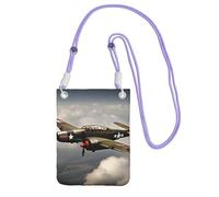 YQxwJL World War 2 Aircraft Airplane 2-Standard-Scale-2_00x Print Sling Bag For Men Women, Casual Mini Phone Purses, Anti-Theft Phone Bag, For Hiking Travel, Purple, One Size
