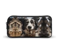 YQYBF Large Capacity Pencil Case Pastor Border Collie Pen Pouch Cute Zipper Comsmetic Makeup Bag Storage Bag for Women Men