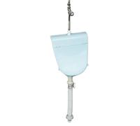 Yqyc Wall Mounted Plastic Urinal with Cover, Universal Washout High Efficiency Urinal, with Hose and Flush Valve, for Shed Basement Backyard(Blue)