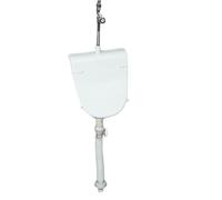 Yqyc Wall Mounted Plastic Urinal with Cover, Universal Washout High Efficiency Urinal, with Hose and Flush Valve, for Shed Basement Backyard(White)