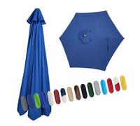 YQYHNB 6.6m/8.2m/9m/10ft Market Umbrella Replacement Canopy Yard Garden Umbrella Top Replacement Cloth Outdoor Sunshade Umbrella Top Cover for 6 Ribs(Sapphire blue,8.2ft/2.5m)