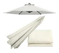 YQYHNB Patio Umbrella Replacement Cloth (6.6ft/8.2ft/9ft/10ft) Market Umbrella Replacement Canopy Outdoor Umbrella Replacement Parasol Cover with 6 Ribs(White,10ft-3.0m)