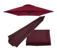 YQYHNB Patio Umbrella Replacement Cloth (6.6ft/8.2ft/9ft/10ft) Market Umbrella Replacement Canopy Outdoor Umbrella Replacement Parasol Cover with 6 Ribs(Claret,6.6ft-2.0m)
