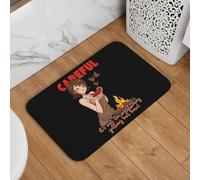 YQZQJEXW Cheeky Anime Girl BBQ Art Careful It S Not The Only Thing Getting Hot Here! Stylish Doormats Bath Mats Carpets Door Mat