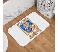 YQZQJEXW How I Watch Anime Cat Eating Japanese Ramen Noodles Food Funny Kawaii Merch Stylish Doormats Bath Mats Carpets Camera