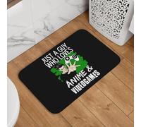 YQZQJEXW Just A Guy Who Loves Anime And Videogames Stylish Doormats Bath Mats Carpets Bedrooms