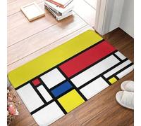 YQZQJEXW Mondrian Minimalist Avant-Garde De Stijl Modern Art Bath Mat Square Doormat Kitchen Carpet Balcony Rug Home Decoration