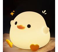 YR YRHH-PET Cute Duck Night Light, Dodo Duck Lamp, Bean Shape, LED Squishy Novelty Ducky Light, Food Grade Silicone Dimmable Nightlight, Light Up Duck Gifts, Baby Kids Nursery Room College Dorm Decor