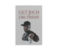 YRAEYWAER 50 Cent Get Rich0 Or Die Tryin Posters Aesthetic Decor Living Modern Family Bedroom Bedroom Living Room Wall Art Decoration Poster 12x18inch(30x45cm) Unframe-style