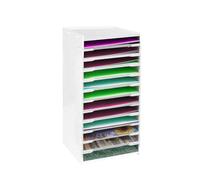 Yrangee Scrapbook Paper Organiser in Several Sizes, 12-Tier File Folder Storage Folder for 6 Inches, Desk Scrapbooking Paper Rack, Suitable for Home Office, Scrapbooking Storage