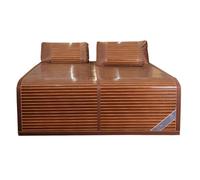 YRCHang Bamboo Summer Sleeping Mat, Foldable Summer Cooling Sleeping Mat With Pillowcase, Ice Silk Mat Summer Student Dormitory, Single Person Grass Mat(Color:130CMX190CM)