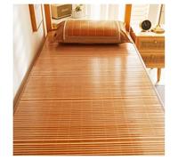 YRCHang Bamboo Summer Sleeping Mat, Foldable Summer Cooling Sleeping Mat With Rattan Pillowcase, Breathable Natural Bamboo Cooling Sleeping Mat For Home School Dormitory(Size:150cmX195cm,Color:B)