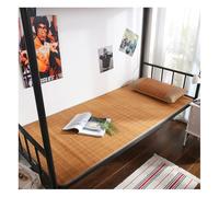 YRCHang Bamboo Summer Sleeping Mat, Foldable Summer Cooling Sleeping Mat With Rattan Pillowcase, Breathable Natural Bamboo Cooling Sleeping Mat For Home School Dormitory(Size:150cmX195cm,Color:E)