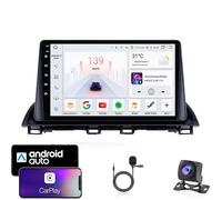 YRCTHEK For Mazda 3 2013-2017 Double Din 9 Inch Android 15 Car Stereo Bluetooth Car Radio Compatible Mobile Phone Mirror Link Steering Wheel Control FM/AM/RDS Backup Camera,4CoreWifi4G+64G