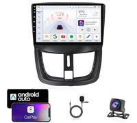 YRCTHEK For Peugeot 207 2006-2016 Double Din 9 Inch Android 16 Car Stereo Bluetooth Car Radio Compatible Mobile Phone Mirror Link Steering Wheel Control FM/AM/RDS Backup Camera,4CoreWifi2G+64G