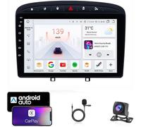 YRCTHEK For Peugeot 408 2012-2016 Double Din 9 Inch Android 16 Car Stereo Bluetooth Car Radio Compatible Mobile Phone Mirror Link Steering Wheel Control FM/AM/RDS Backup Camera,8Core4G+WiFi6G+128G