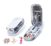 YRDGRG Pill Cutter,Precisely Split Small or Large Pills and Vitamins of Various Shapes with a Safe, Self-Retracting Blade (Mint Blue 1/2，1/4)