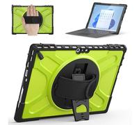 YRDUKJFDJ Case For Microsoft Surface Pro 7 Plus/Pro 7/ Pro 6/ Pro 5/ Pro 4 Case 12.3 inch Case with 360°Kickstand Case For Type Cover Keyboard, Shockproof Rugged Impact Protective Case(Yellow Green)