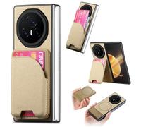 YRDUKJFDJ Filp Case Phone Holder Case Compatible with Honor Magic V3, Magnetic PU Leather Detachable Wallet with Card Holder & Kickstand, Shockproof Protective Cover(Khaki)