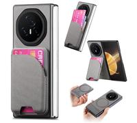YRDUKJFDJ Filp Case Phone Holder Case Compatible with Honor Magic V3, Magnetic PU Leather Detachable Wallet with Card Holder & Kickstand, Shockproof Protective Cover(Gray)