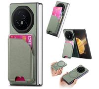 YRDUKJFDJ Filp Case Phone Holder Case Compatible with Honor Magic V3, Magnetic PU Leather Detachable Wallet with Card Holder & Kickstand, Shockproof Protective Cover(Green)