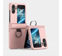 YRDUKJFDJ Filp Case Phone Holder Hard PC Phone Case with Holder & Hinge Protection For Oppo Find N2 Flip, Ultra-Thin Fold Slim Fit Design Cover,Shockproof Anti-Fall Protection Case(Pink)