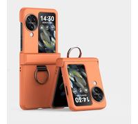YRDUKJFDJ Filp Case Phone Holder Hard PC Phone Case with Holder & Hinge Protection For Oppo Find N3 Flip, Ultra-Thin Fold Slim Fit Design Cover,Shockproof Anti-Fall Protection Case(Orange)