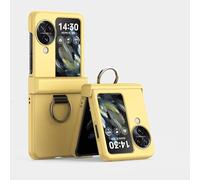 YRDUKJFDJ Filp Case Phone Holder Hard PC Phone Case with Holder & Hinge Protection For Oppo Find N3 Flip, Ultra-Thin Fold Slim Fit Design Cover,Shockproof Anti-Fall Protection Case(Yellow)