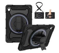 YRDUKJFDJ For Huawei Matepad 11 (2023/2021)/C7 Tablet Case, Heavy Duty Shockproof Case Kids Case TPU Case Kickstand Rugged Protective Case with Hand Strap Carrying Strap(Black)