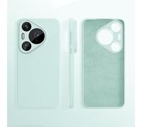 YRDUKJFDJ For Huawei Pura 70 Pro Case,[Full Camera Protection] Silicone Shockproof Protective Full Covered Soft Gel Rubber Case Protective Cover with Anti-Scratch Soft Microfiber Lining(Green B)