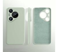 YRDUKJFDJ For Huawei Pura 70 Pro Case,[Full Camera Protection] Silicone Shockproof Protective Full Covered Soft Gel Rubber Case Protective Cover with Anti-Scratch Soft Microfiber Lining(Green A)