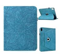 YRDUKJFDJ For iPad A16 11th Gen 11 Inch 2025 /10th Generation 10.9''2022 Case Slim PU Leather Stand Folding Folio Cover 360 Degree Rotating Stand Leather Cover Protective Shell and Pocket(Blue)