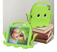 YRDUKJFDJ For IPad (A16) 11th Generation 2025 Case With Screen Protector, Lightweight Shockproof Kids Cover, Anti-Slip Corners Tablet Case With Shoulder Strap For Children Boys(Green 1)