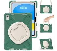 YRDUKJFDJ For iPad Mini 7 (A17 Pro)/ Mini 7th/6th Generation 8.3'' Case (2024/2021), Sturdy Cover with Rotating Kickstand,Hand/Shoulder Strap Tablet Heavy Duty Cover(Green)