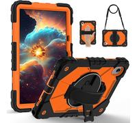 YRDUKJFDJ For Lenovo Tab M11 2024/K11/Xiaoxin Pad 2025 (TB-330FU/TB-330XU) 11 inch Case,Multi-Function Shockproof Cover with Rotating Stand, Kickstand, Hand Strap & Shoulder Strap(Orange)