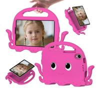 YRDUKJFDJ For Lenovo Tab M8 4th Gen 2023 Release 8.0 inch Case, Lightweight Shockproof Kids Cover, Anti-Slip Corners Tablet Case with Shoulder Strap For Children Boys(Rose Red)