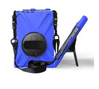YRDUKJFDJ For Microsoft Surface Pro 7/Pro 6/Pro 5/Pro 4/Pro 7+ Case, Heavy Duty Rugged Shockproof Drop Protection Case with Pen Holder,Shoulder Strap Protective Cover For Kids Silicone Cover(Blue)