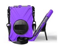 YRDUKJFDJ For Microsoft Surface Pro 7/Pro 6/Pro 5/Pro 4/Pro 7+ Case, Heavy Duty Rugged Shockproof Drop Protection Case with Pen Holder,Shoulder Strap Protective Cover For Kids Silicone Cover(Purple)