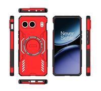 YRDUKJFDJ For OnePlus Nord 4 5G(Foreign Version) Full Body Rugged Shockproof Hard Thin Solid Support Wireless Charging Case(Red)