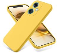 YRDUKJFDJ For OnePlus Nord CE3 Phone Case Anti-Scratch Thin Slim Liquid Silicone Soft TPU Rubber Full Camera Protection Bumper Pure Color Simple Cover W Wrist Band(Yellow)