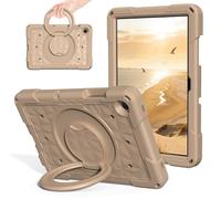 YRDUKJFDJ For Samsung Galaxy Tab A11+ Plus 11 inch 2025 Case for Kids,Teens with Strap Handle and Rotating Stand Lightweight Shockproof Kids Friendly Cover with Kickstand & Shoulder Strap(Khaki 2)
