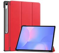 YRDUKJFDJ For Samsung Galaxy Tab S10 FE Plus/S10 FE+ 13.1 inch X620 / X626B Case Tablet Tri-Fold Multi-Viewing Angles, Lightweight Protective Case Hard PC Shell, Auto Wake Sleep(Red)