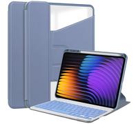 YRDUKJFDJ For Xiaomi Mi Pad 7/7 Pro Case 11.2 Inch 2024 Detachable Wireless Keyboard S Pen Holde, 360 Degree Swivel Stand Folio Flip Smart Tablet Cover Auto Sleep/Wake Tablet Case(Purple)