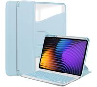 YRDUKJFDJ For Xiaomi Mi Pad 7/7 Pro Case 11.2 Inch 2024 Detachable Wireless Keyboard S Pen Holde, 360 Degree Swivel Stand Folio Flip Smart Tablet Cover Auto Sleep/Wake Tablet Case(Sky Blue)